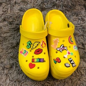 cape robbin yellow platform crocs